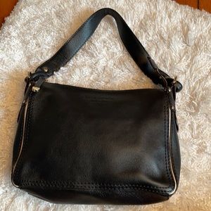 Black leather purse